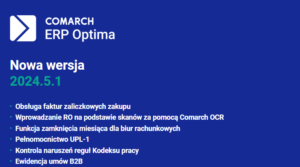 comarch ERP Optima 2024.5.1